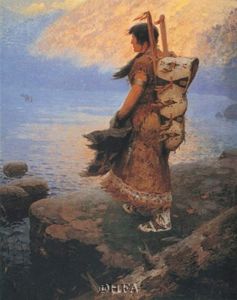 Framed Return of the War Canoes Print