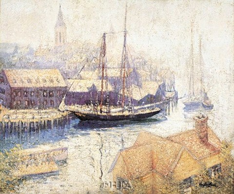 Framed Gloucester Harbor, 1913 Print