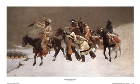 Framed Return of the Blackfoot War Party Print