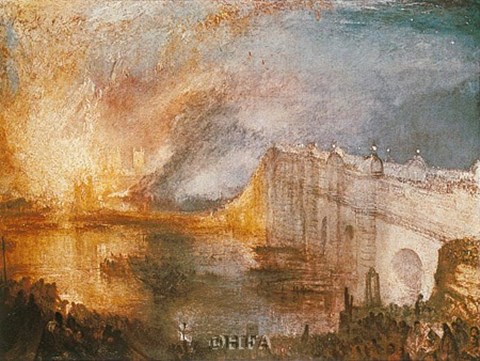 Framed Burning of the Houses of Parliament Print