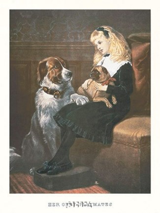 Framed Her Only Playmates Print