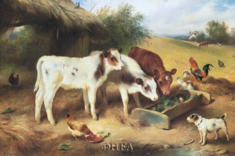 Framed Farmyard Friends, 1920 Print