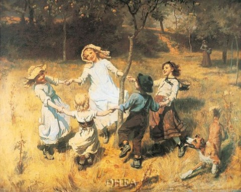 Framed Ring-A-Ring-A-Roses-Oh! Print