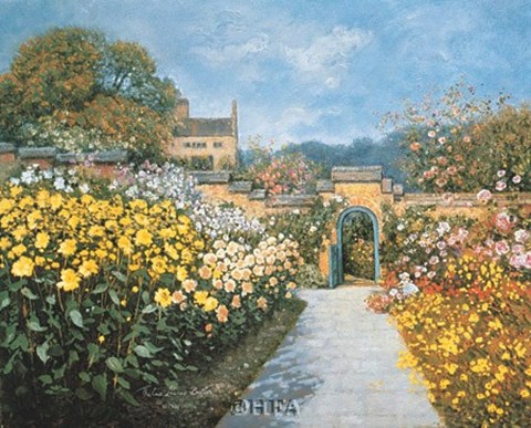 Framed Blue Gate Print