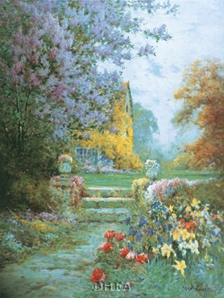 Framed Lilacs &amp; Iris Print