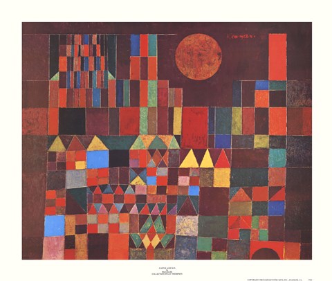 Framed Castle and Sun Print