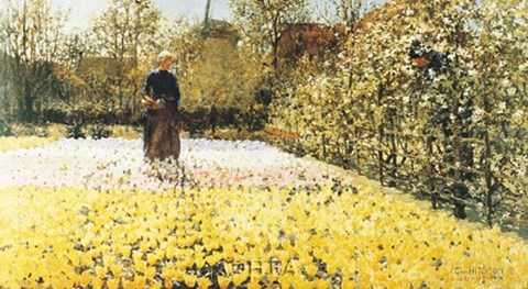 Framed Tulip Garden Print