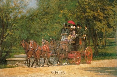 Framed Fairman Rogers Four in Hand Print