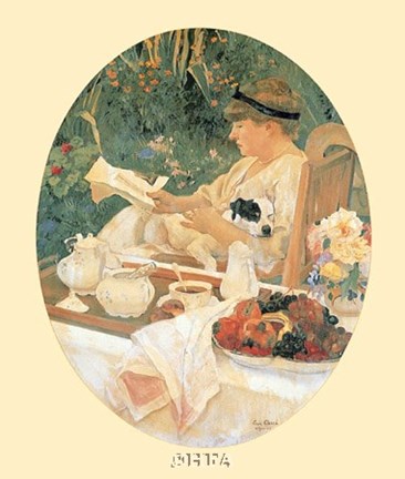 Framed Le The dans le Jardin Print