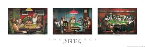Framed Poker Dogs Print