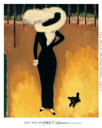 Framed Parisienne (La Dame au Chien) Print