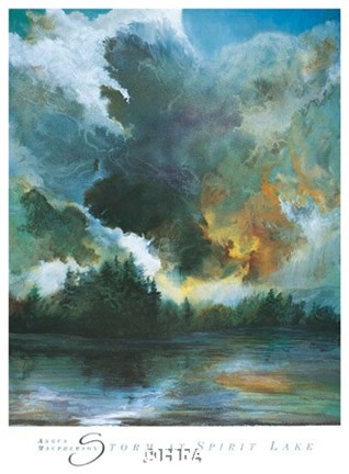 Framed Storm at Spirit Lake Print