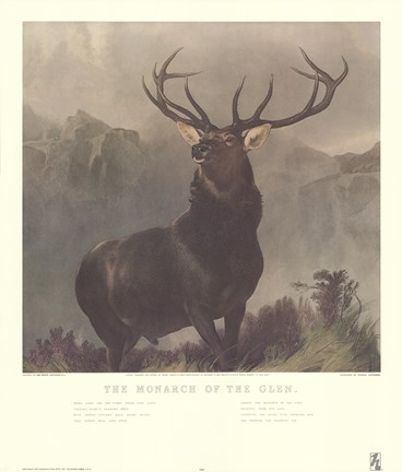 Framed Monarch of the Glen Print