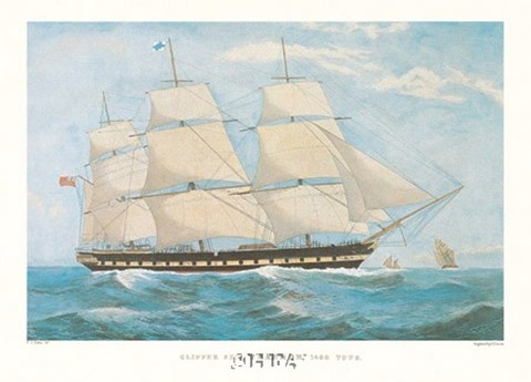 Framed Clipper Ship Shannon Print