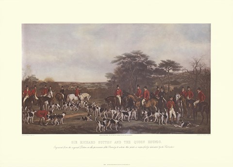 Framed Sir Richard Sutton and the Quorn Hounds Print