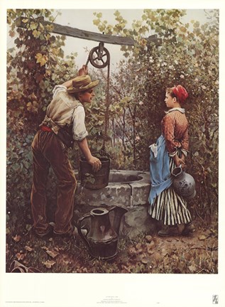 Framed At The Well Print