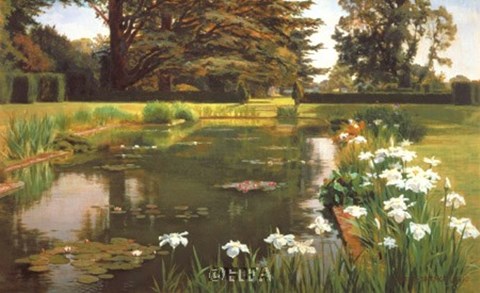 Framed Garden, Sutton Place, Surrey Print