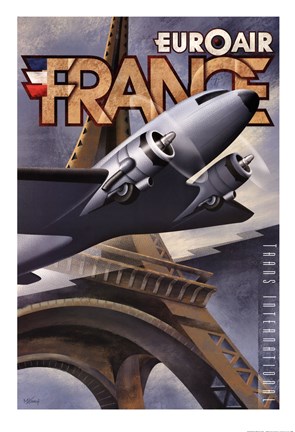 Framed Euroair France Print