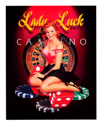 Framed Lady Luck Print