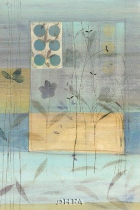 Framed Meadow Flowers I Print