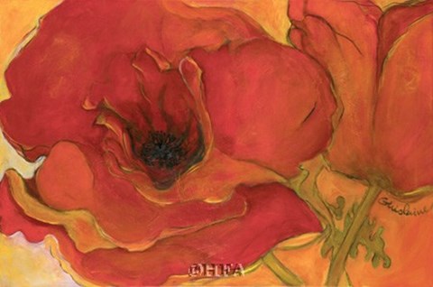 Framed Poppies in the Sun Print