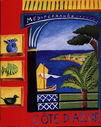 Framed Cote D'Azur Print