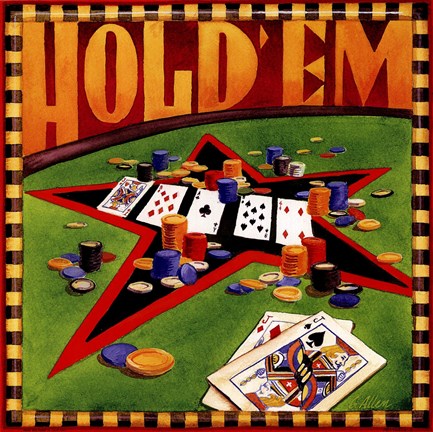 Framed Hold 'em Poker Print