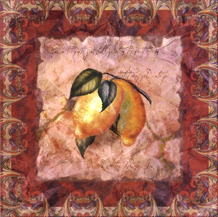 Framed Tuscany Lemons Print