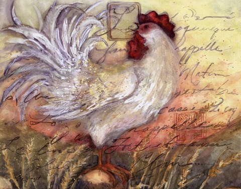 Framed Le Rooster II Print