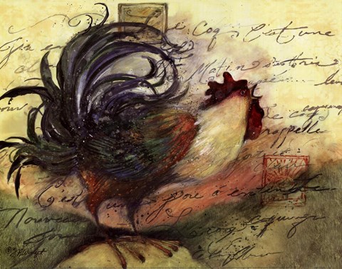Framed Le Rooster III Print
