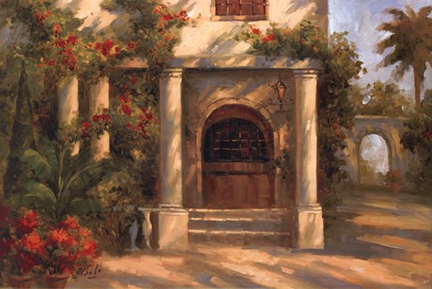 Framed Augustine's Courtyard Print