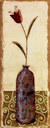 Framed Polka Dot Flower Pot II Print