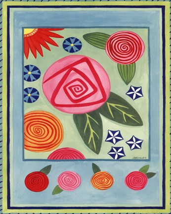 Framed Mod Flower 3 Print