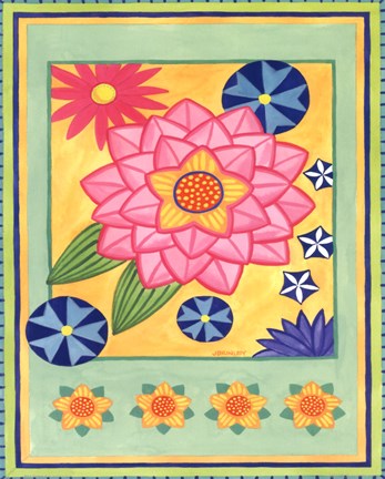 Framed Mod Flower 4 Print