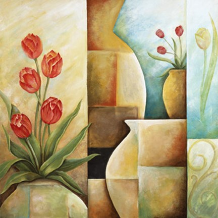 Framed Contempo Tulips II Print
