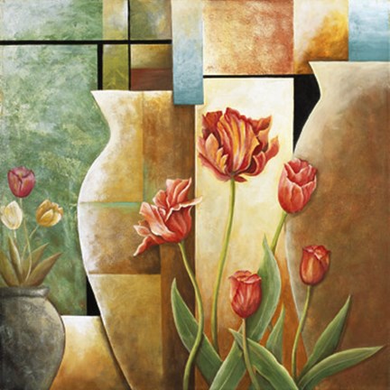 Framed Contempo Tulips IV Print