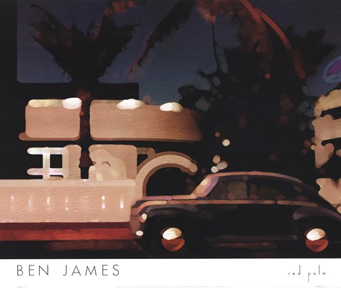 Framed Red Palm Print