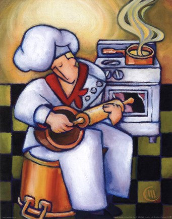Framed Musical Chef II Print