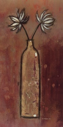 Framed Weathered  Urn I Print