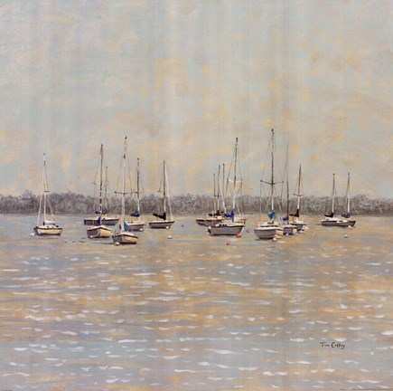 Framed Harbor Dawn Print