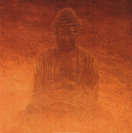 Framed Yellow Buddha Print