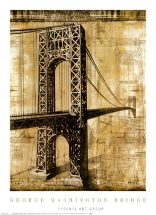 Framed George Washington Bridge Print