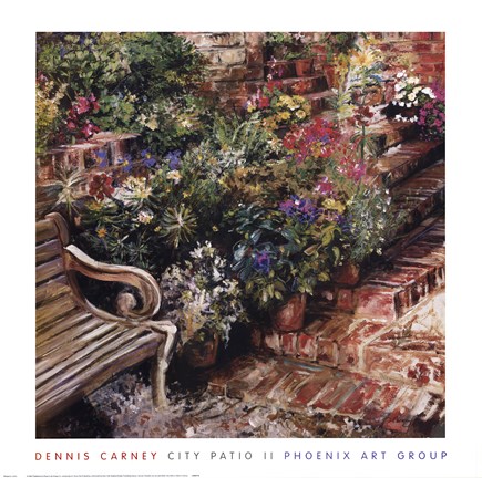 Framed City Patio II Print