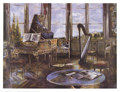 Framed La Lezione de Musica Print