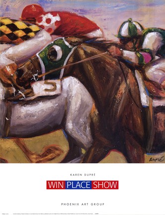 Framed Win Place Show Print