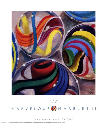 Framed Marvelous Marbles II Print