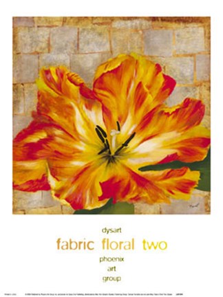 Framed Fabric Floral Two Print