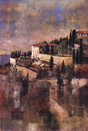 Framed Cliffside at Tuscany Print