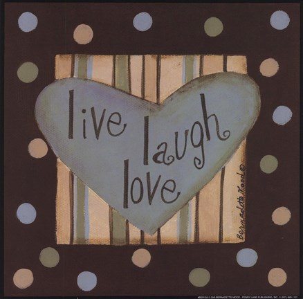 Framed Live, Laugh, Love Print