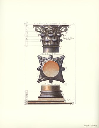 Framed Portique De Pantheon A Rome Print